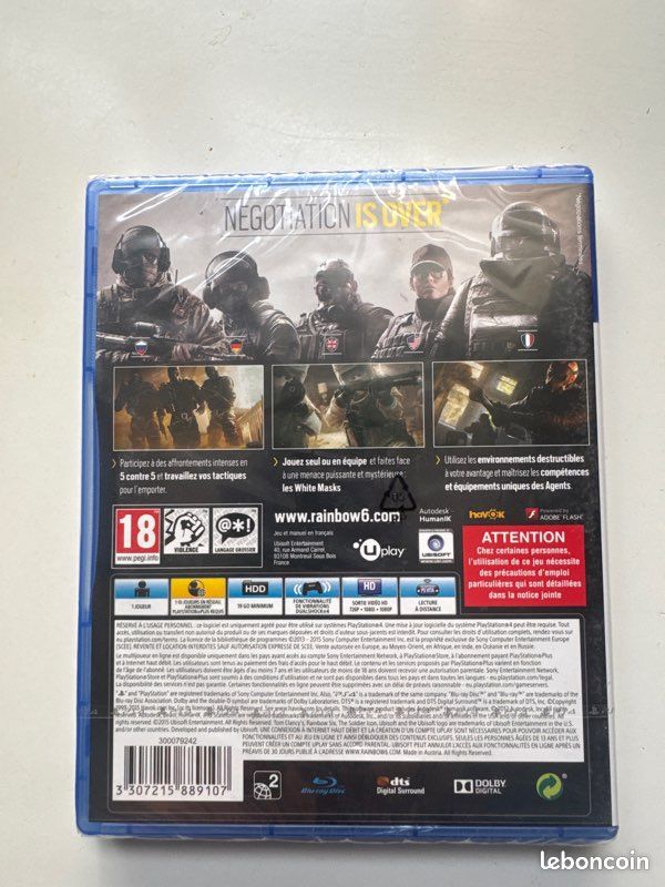 Jeu PS4 Rainbow six siège (image 2)