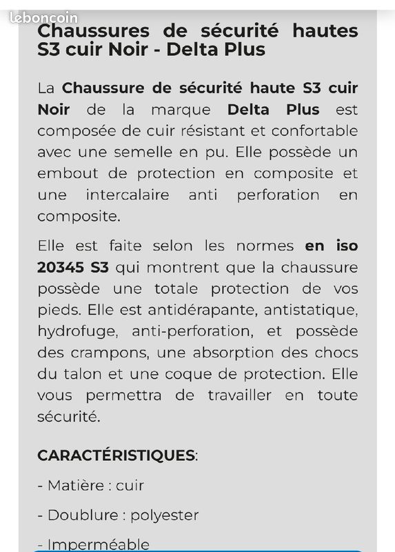 Chaussures de sécurité 45 (image 2)