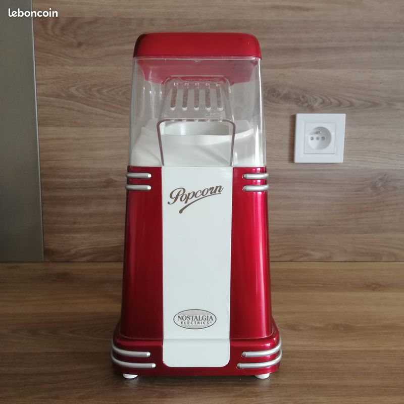RUNZE765Z - Machine à Popcorn Électrique Rétro - 250W - Capacité 6 Quarts - Pour Cinéma Maison