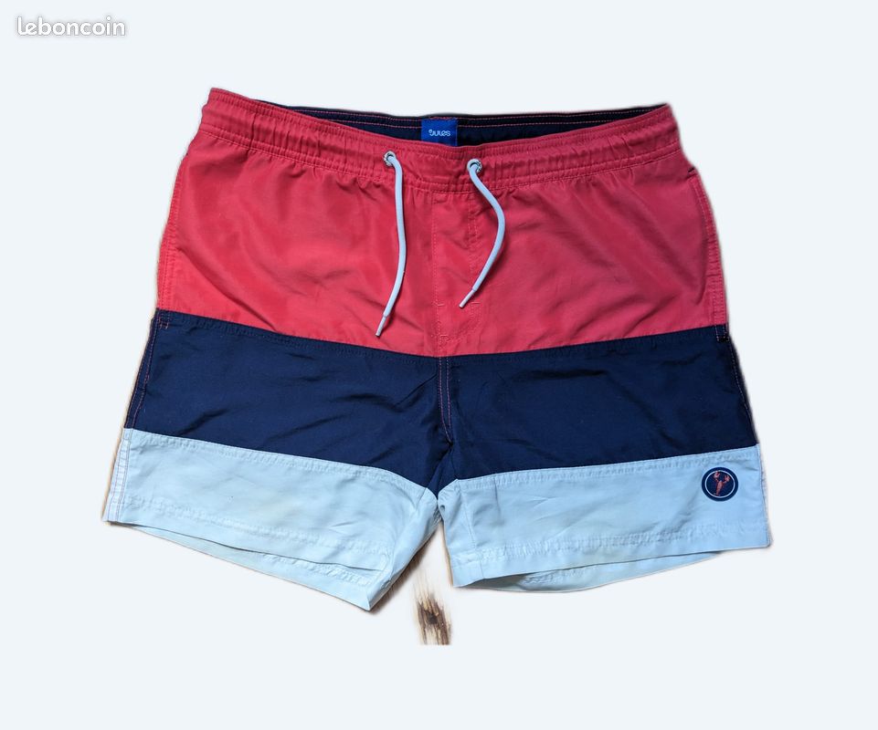 Short de bain tricolore Jules – Homme Taille M (image 1)
