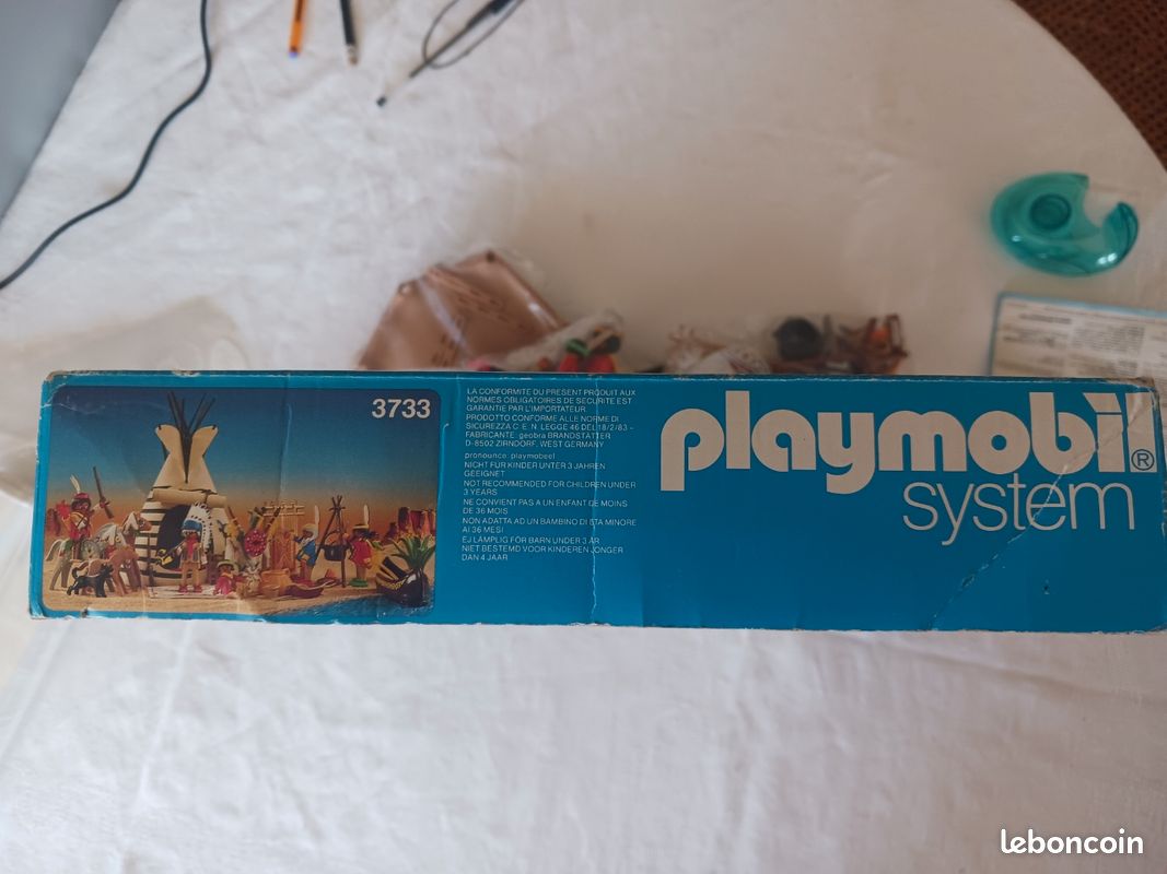 Playmobil 3733 Campement Indiens western Tipi Boîte Vintage
