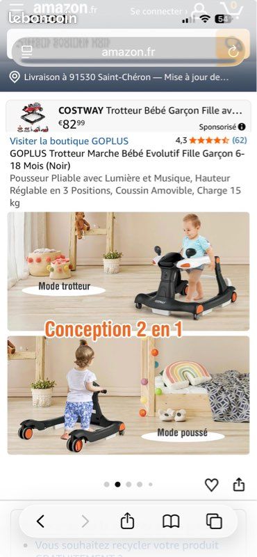 Trotteur bébé évolutif (image 2)