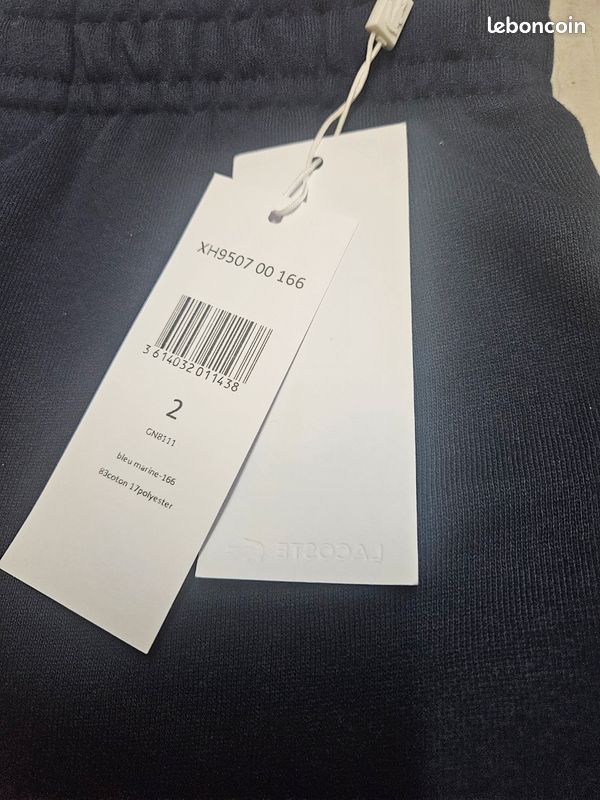 Pantalon de survêtement jogging polaire Lacoste bleu marine taille XS (image 5)
