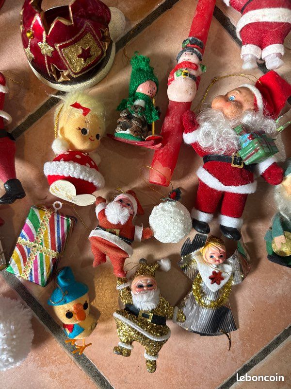 Lot De Décorations De Noël Vintage