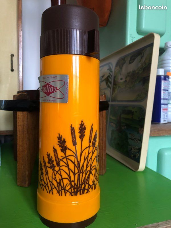 BOUTEILLE THERMOS VINTAGE en Aluminium Marque « Iso Tan » EUR 16,80 - FR