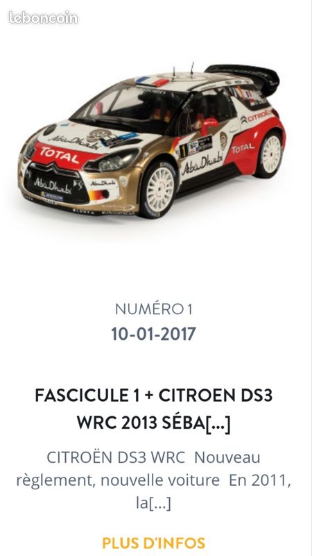 RIT49 Voiture 1/43 IXO Altaya Rallye : CITROEN DS 21 Monte Carlo 1966 #195 P.Toi