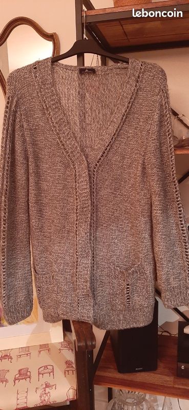 Gilet long one step gris très bon état (image 2)