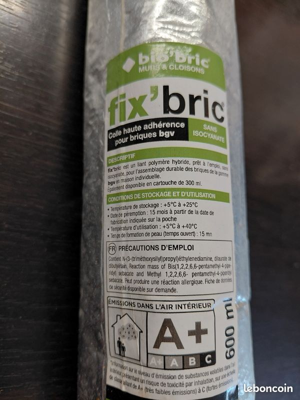Colle poche fix'bric mur et cloison 600ml (image 2)