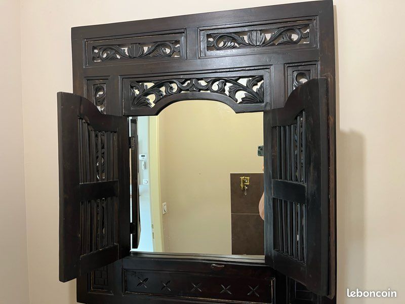 Miroir fenêtre - Bois couleur wengé (image 2)