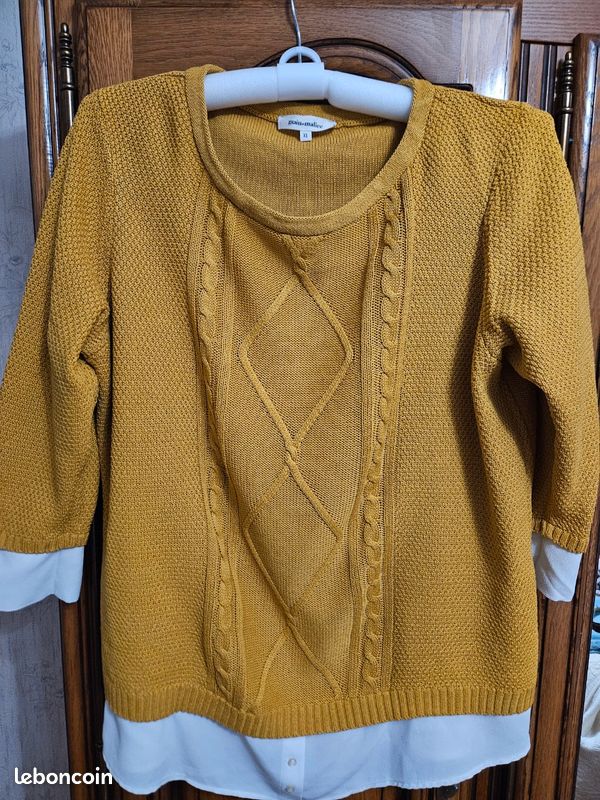 Grain De Malice Pull Orange Femme Pull Moutarde Chemisier Femme