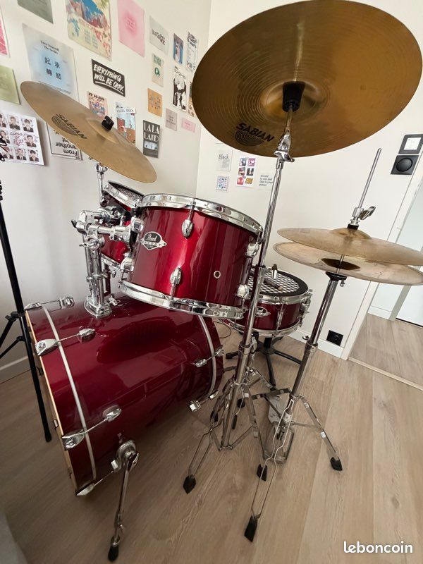 Batterie acoustique Pearl export 5 fûts cherry glitter (image 2)
