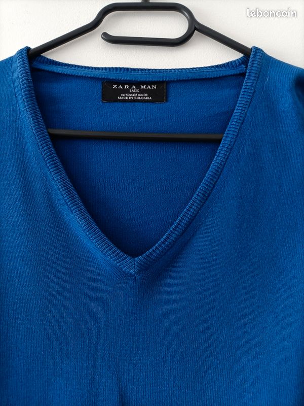 Pull Col V Zara Marron Taille L - Occasion Très Bon état, Pour Femme, Style Décontracté