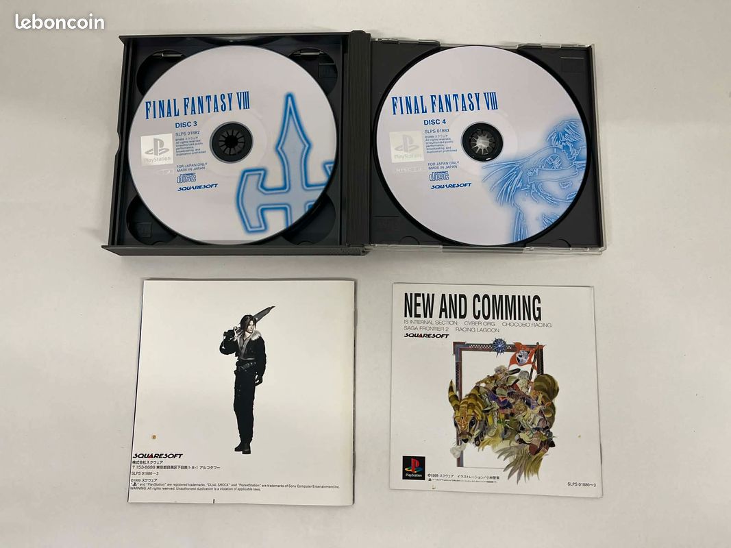 PLAYSTATION PS1 JEU Final Fantasy Viii 8 Jeu Complet 4 Disques Rpg