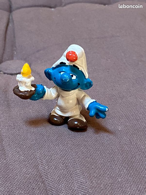 FIGURINE SMURF SCHTROUMPF Puffi Schlumpfe schleich handicapé avec canne EUR 6,79 - FR
