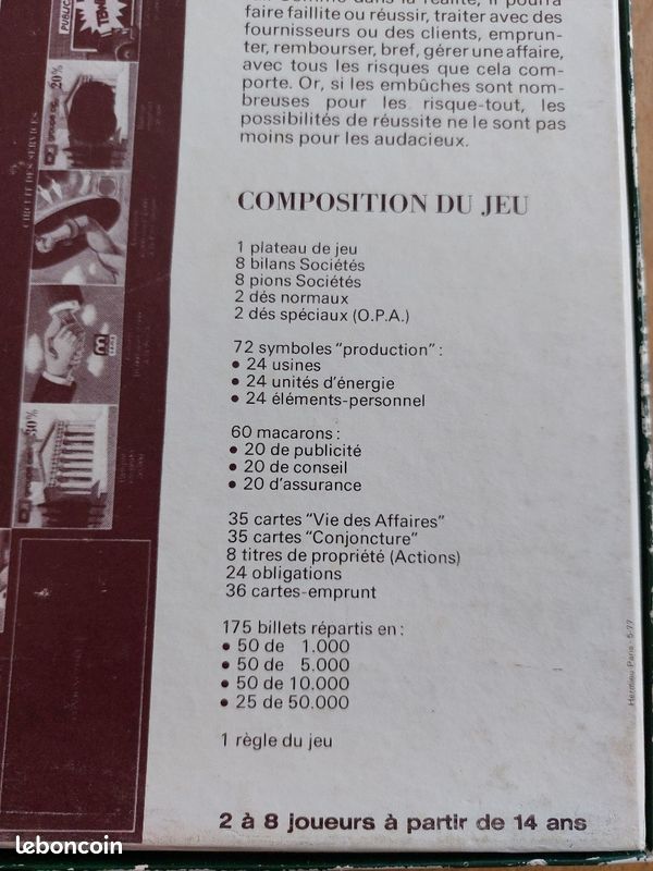 Jeu de société ancien : Business (image 14)