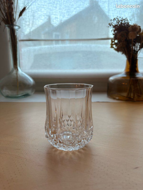 Lot de verres en verre transparent – style vintage (image 2)