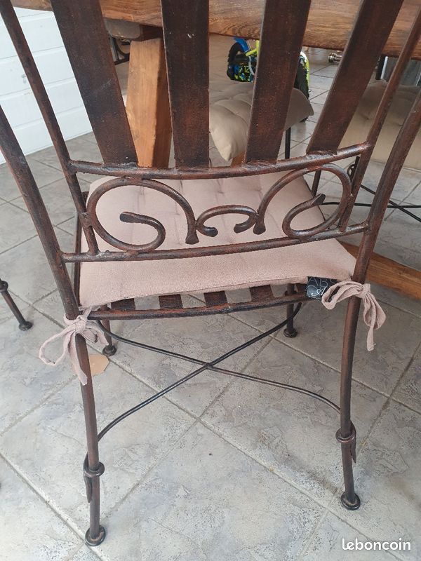 Lot 6 chaises en fer forgé (image 4)