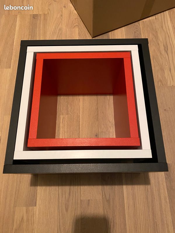 Lot de 3 étagères murales blanc/rouge/noir (Neuf) (image 1)