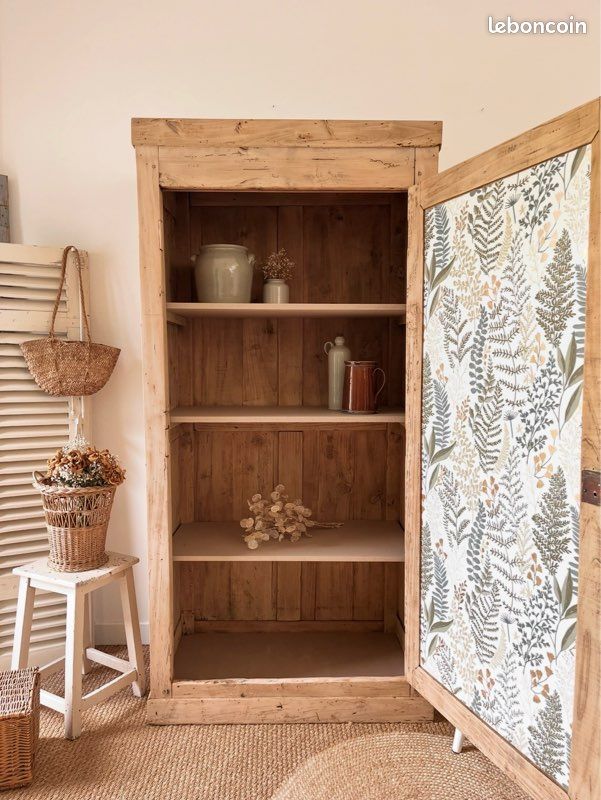 Armoire bonnetière en bois massif / rénovée (image 3)
