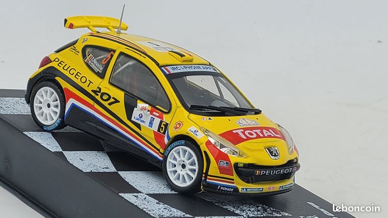 Miniature Peugeot 207 S2000 N°19 Rallye Tour De Corse 2011 - Échelle 1:43, Ixo/Altaya, Zamak, Multicolore, Neuf