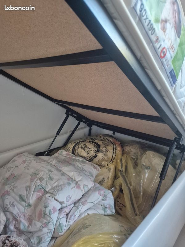 Lit coffre avec matelas 90 x190 (image 5)