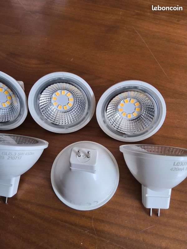 💡 Lot de 6 ampoules Led GU5.3 5w 450lm 420mA SELV 12V 4000k 💡 (image 4)