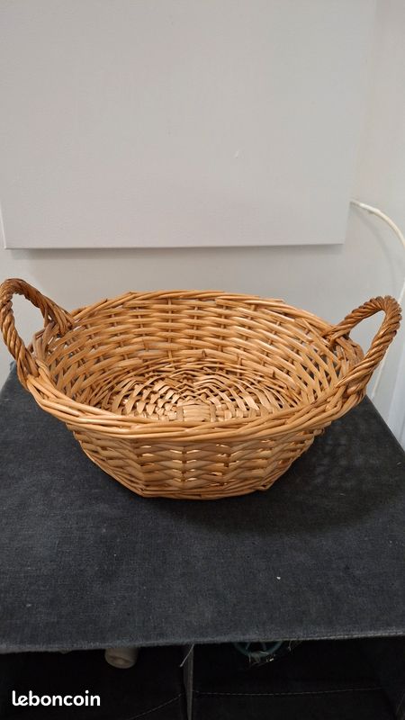 Panière à Pain En Osier Vintage - Bon état - Corbeille En Osier