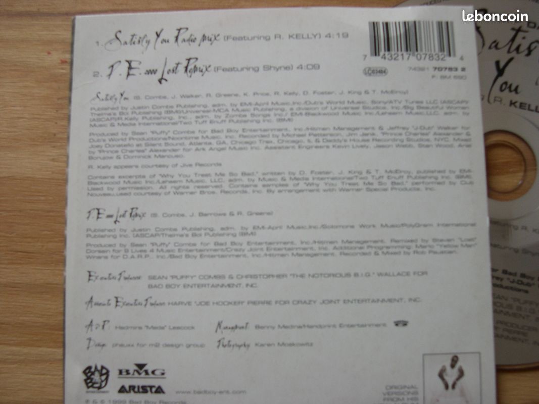 CD 2 titres : Puff Daddy Satisfy you (image 2)