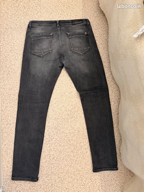 Lot De 4 Jeans Vintage Coton - Taille 42 - État Très Bon - Vêtement De Travail Usé-taché