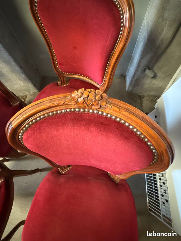 2 chaises vintage en velour (image 4)