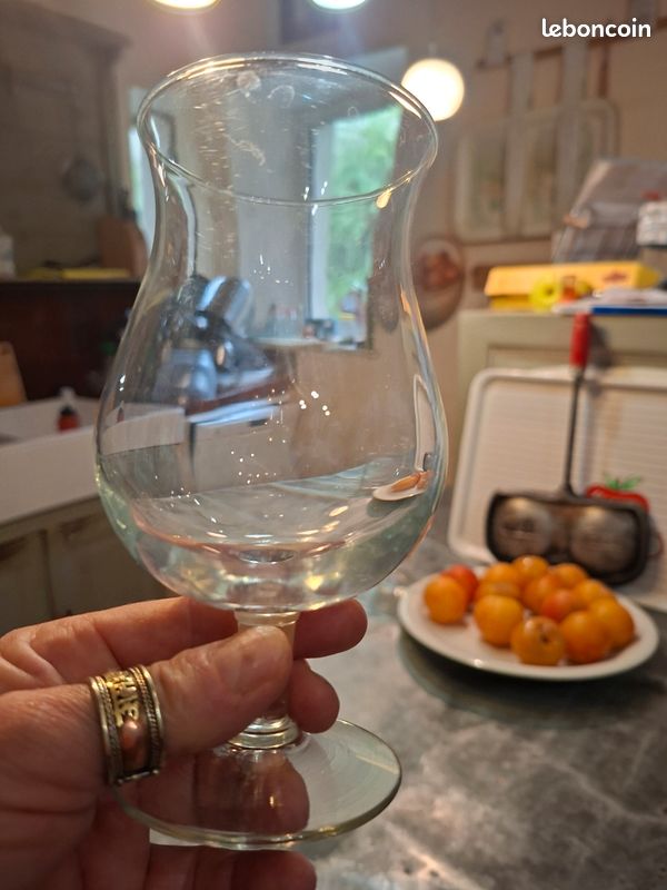 Lot De 8 Verres à Vin Vietri Regalia - Verre Soufflé Bouche, Peint à La Main, Pologne