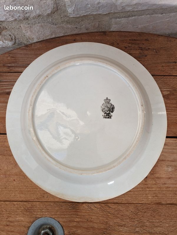 Ancienne assiette creuse Opaque Lunéville France (image 7)