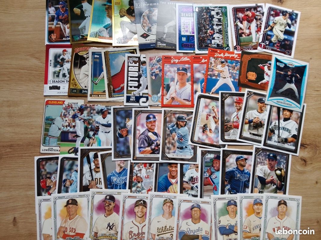 Lot de 50 cartes baseball différentes dont un autographe Topps Bowman etc (image 1)