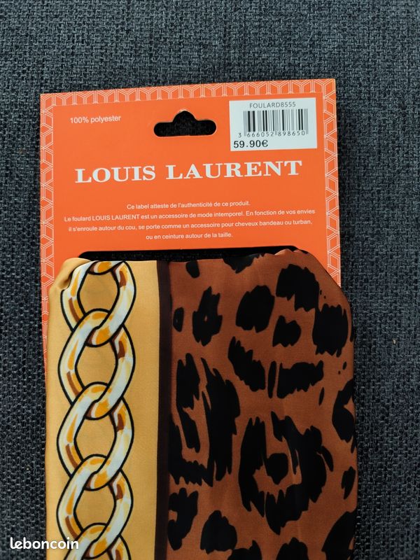 Écharpe Louis Laurent – Sensation Soie – Marron, 90x180 Cm – Femme
