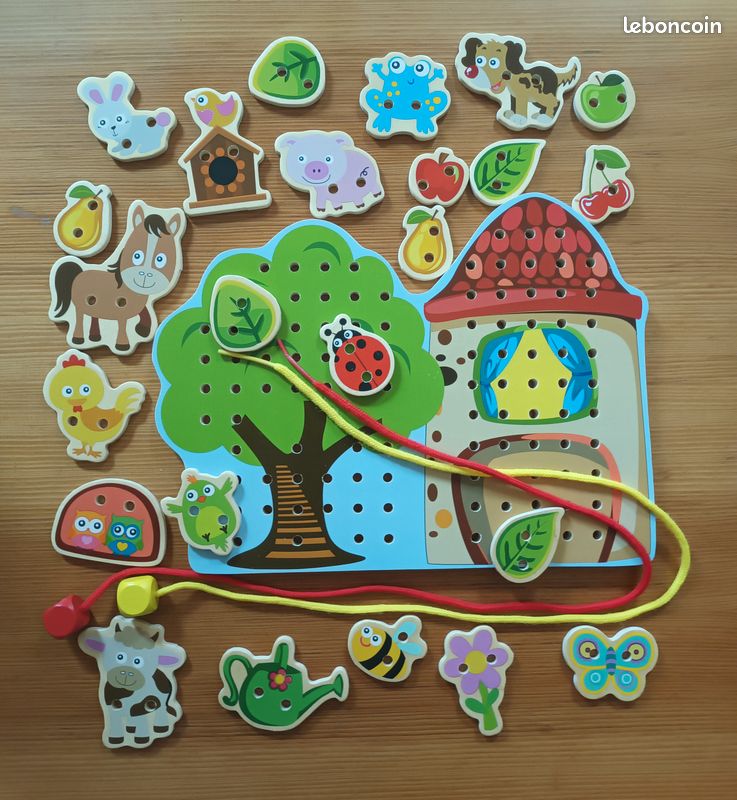 JEU EDUCATIF BOIS EVEILJouet enfant 2 à 7 ans manipulation fine (image 2)