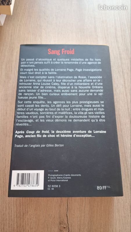 Livre “Sang froid” – Lynda La Plante (bon état) (image 3)