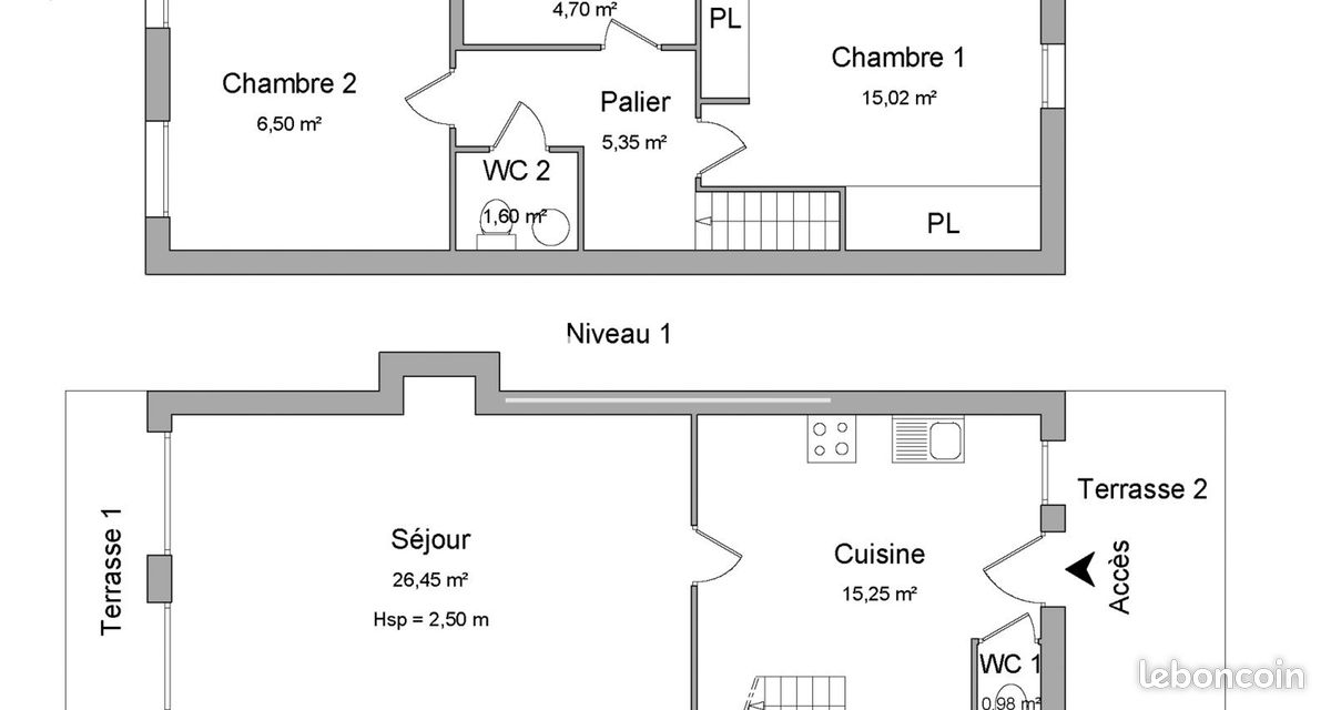 Maison 3 pièces 76 m² · à Saint-Laurent-de-la-Prée · 76 m² · 730 €/mois