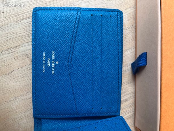 Portefeuille Louis Vuitton Slender Wallet Damier Graphite Bleu