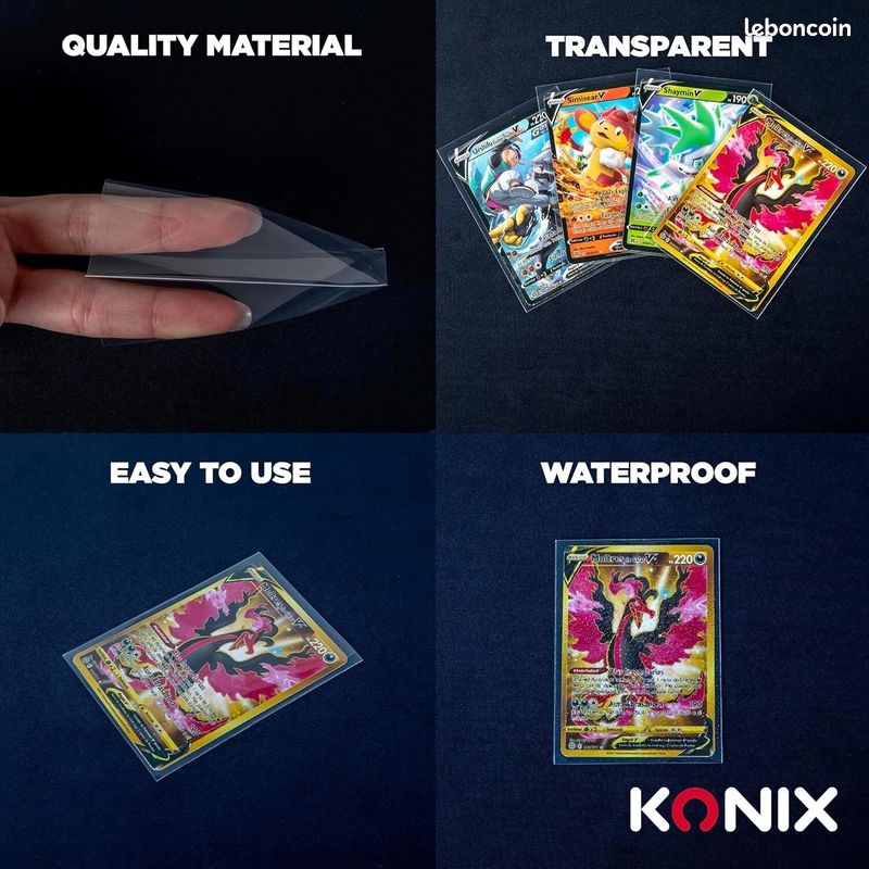 100 Pochettes Protectrices Premium Pour Cartes 66x91 Mm - Transparent