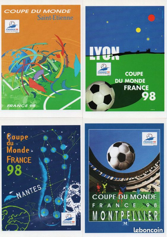 Drapeau Coupe Du Monde France 1998 - Dimensions 100cm X 130cm - Excellent état - Souvenir Foot
