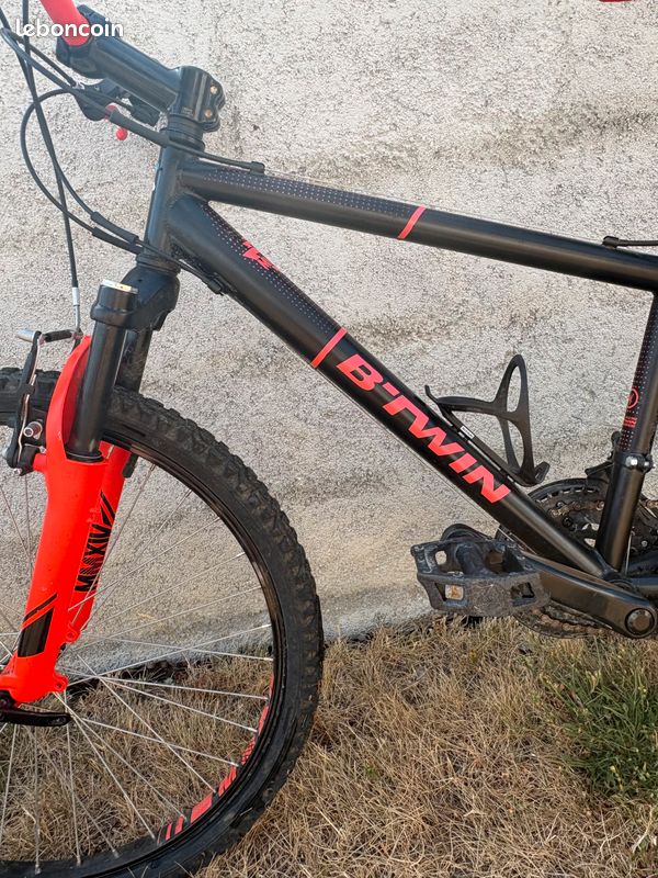 Btwin vtt 24" rockrider 500 orange avec porte bidon (image 4)