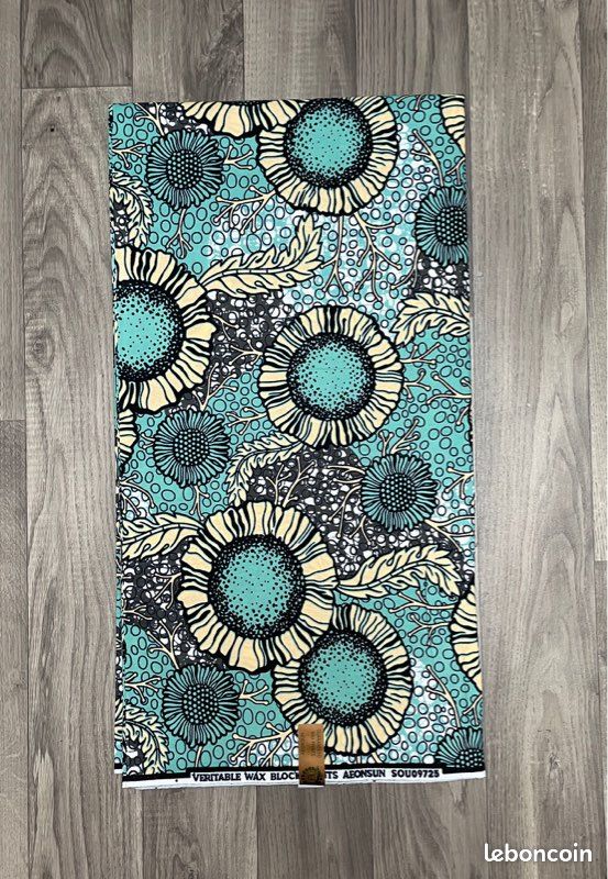 MAY NOWAX Coupon Pagne Tissu Wax Africain 100% Coton 2 Yards 180x120cm - Qualité Supérieure Imprimé