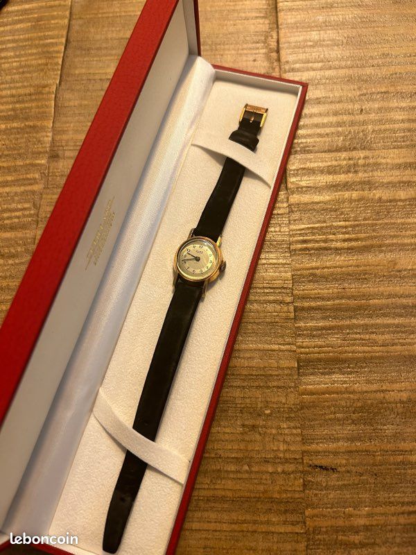 Montre Lemont Pour Dame Des Années 1950 – Vintage, Avec Bracelet Cordon, Bon état