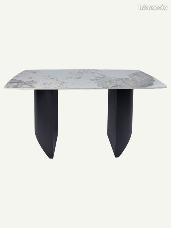 Table design effet marbre – 140 × 80 cm – 149 (image 4)