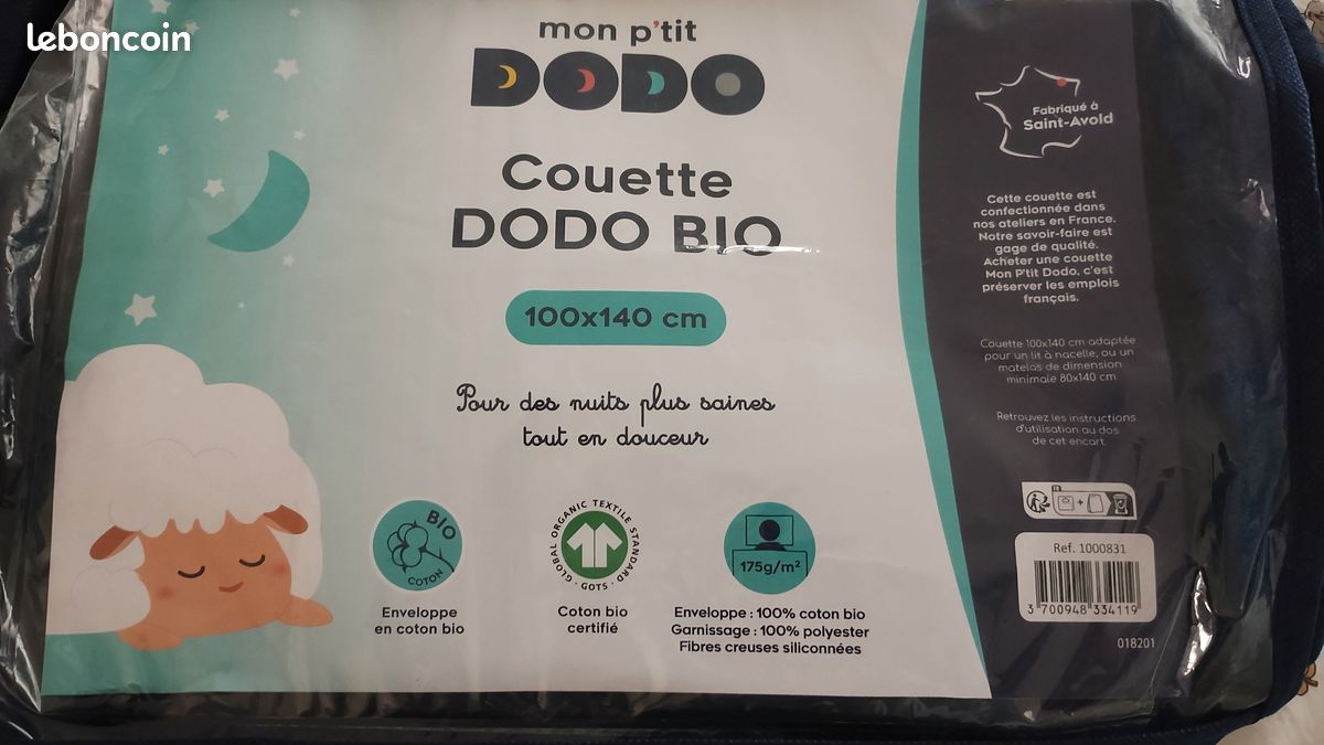 Couette bio bébé Équipement bébé