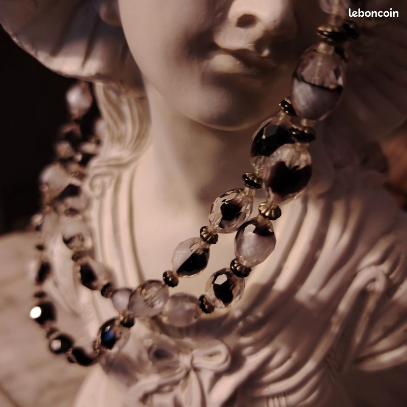 Collier vintage années 60 perles de verre en (image 3)