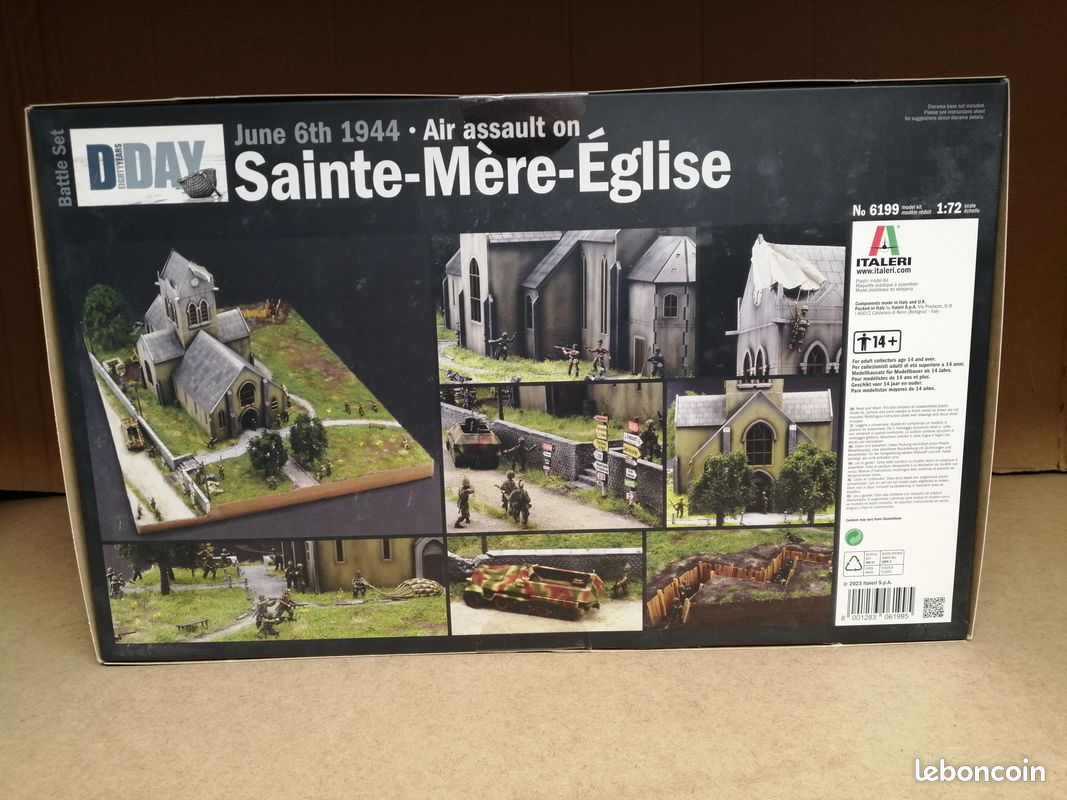 Kit Italeri 1/72 – Bataille De Normandie Sainte-Mère-Église – Maquette Plastique Détaillée – Dès 14 Ans