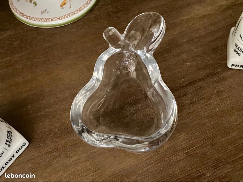 Vide poche poire en cristal Art Vannes vintage (image 4)