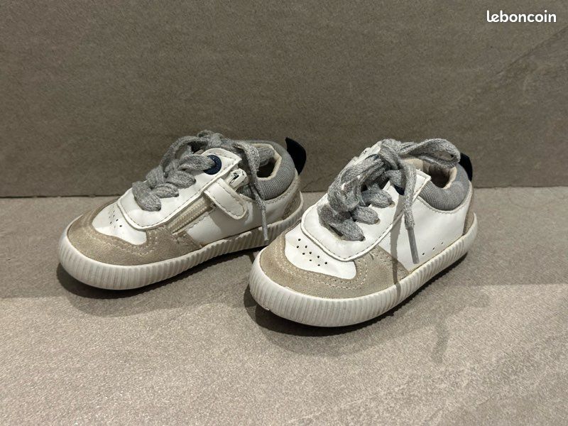 Chaussures Basket Obaibi Baskets Running Bleu Bébé Garçon OKAIDI