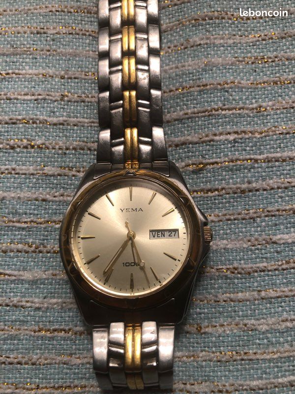Montre Vintage Yema YE 288 - Mouvement Quartz - Pièce Détachée Ou Collection - Occasion à Restaurer